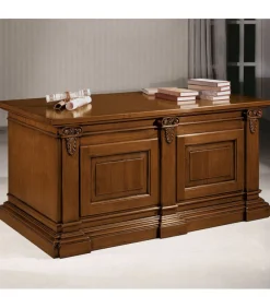 Scrivania Scriba In Noce Massello Da 170 Cm