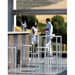 Seaside Sg Sgabello In Acciaio Zincato