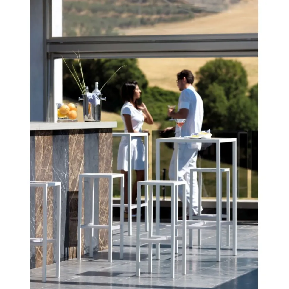 Seaside Sg Sgabello In Acciaio Zincato