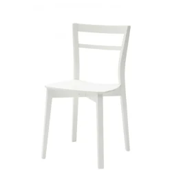 Sedia Alberta Con Sedile Legno