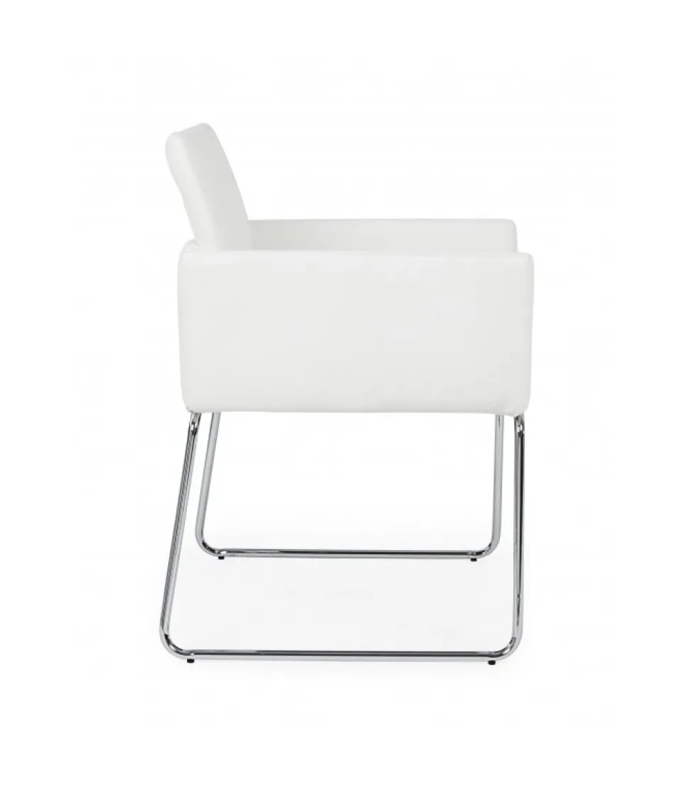 Sedia C-Br Sixty Pu Bianco