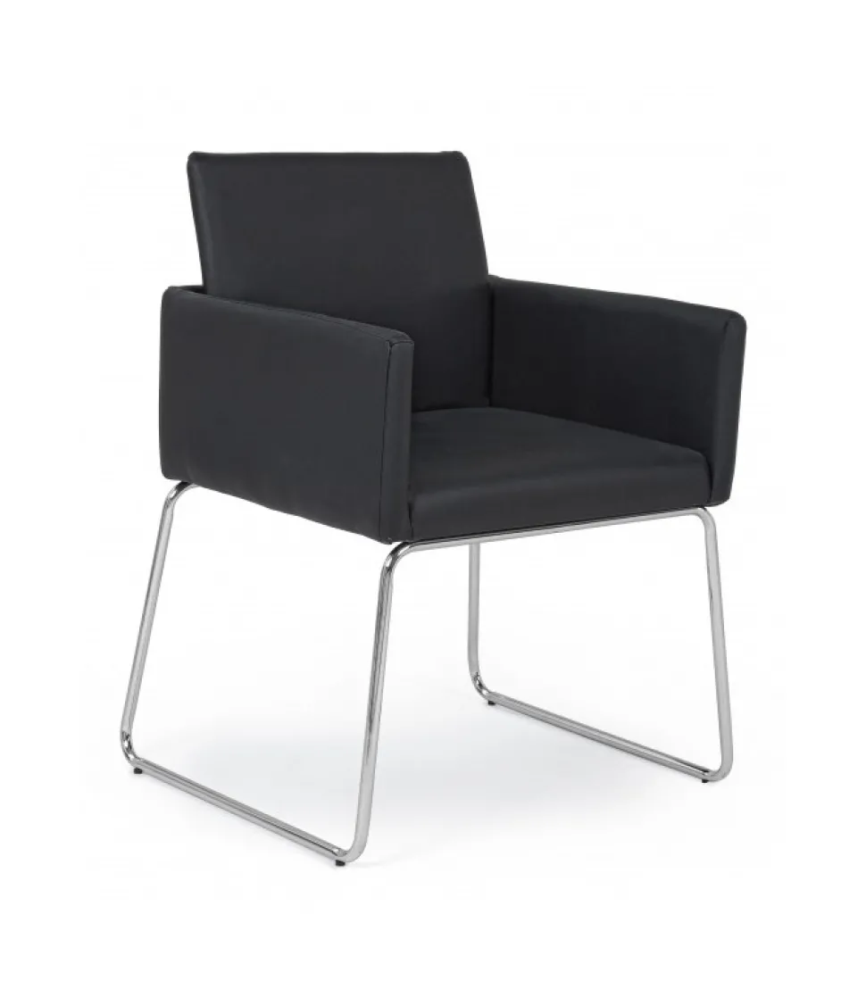 Sedia C-Br Sixty Pu Nero