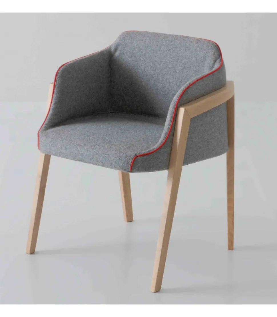 Sedia Chevalet Bl Con Ampia Seduta.