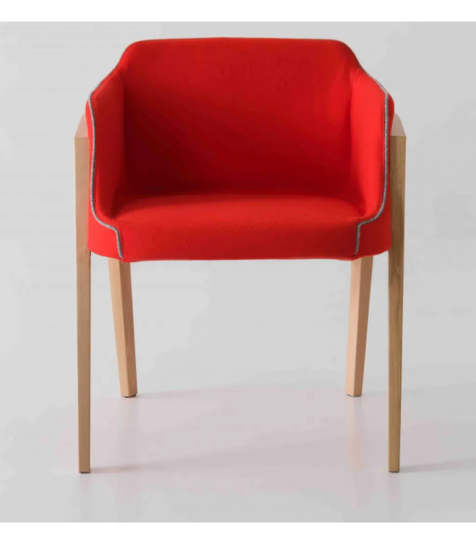 Sedia Chevalet Bl Con Ampia Seduta.