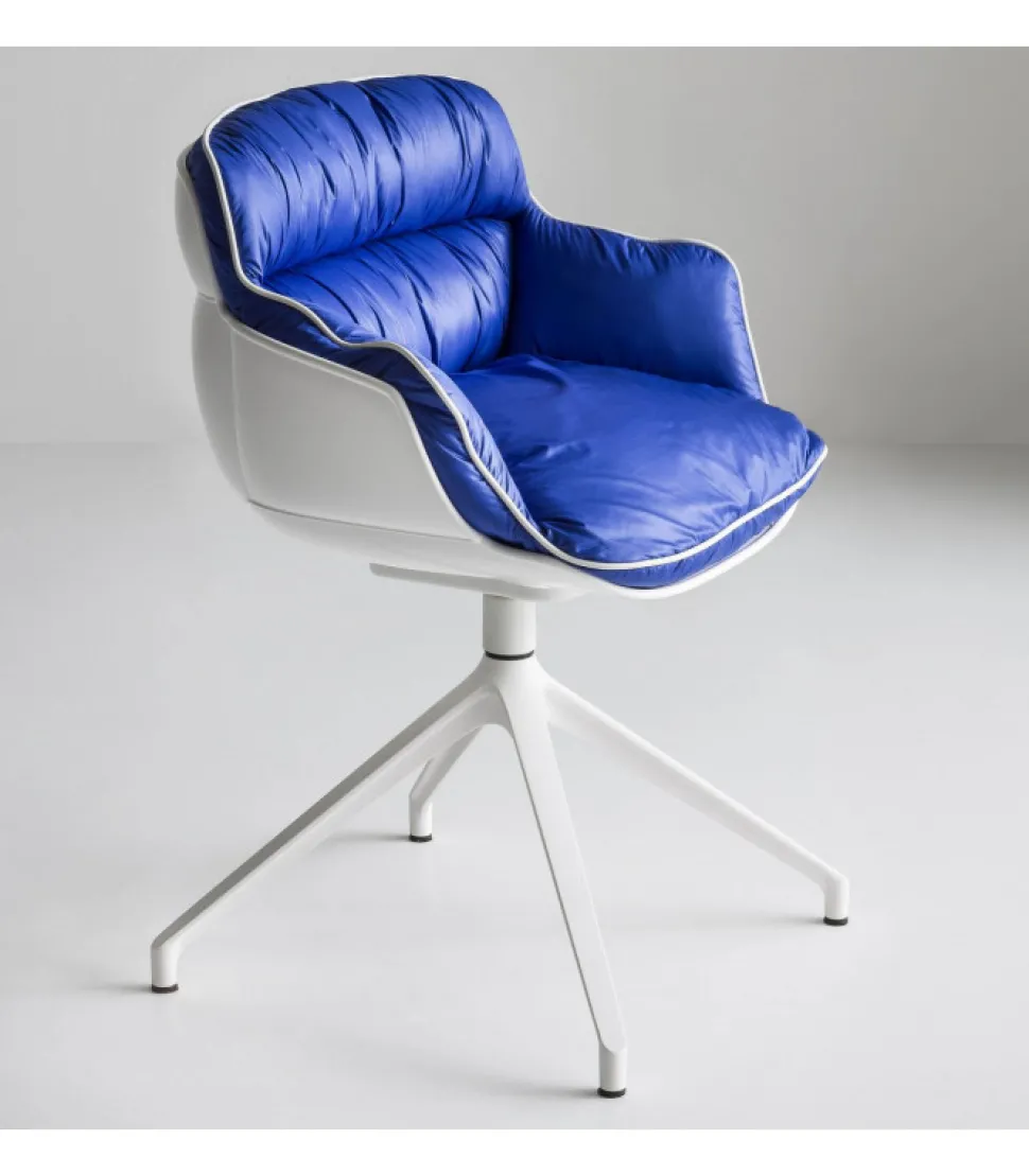 Sedia Choppy Ur Con Seduta Girevole In Tecnopolimero Rivestito.