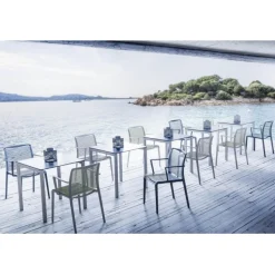 Sedia Con Braccioli Avenica In Tecnopolimero Bi-Materiale