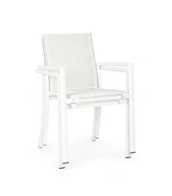 Sedia Con Braccioli Konnor Bianco Cx21