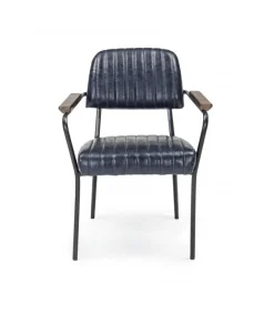 Sedia Con Braccioli Nelly Blu Vintage