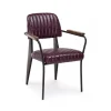 Sedia Con Braccioli Nelly Bordeaux Vintage