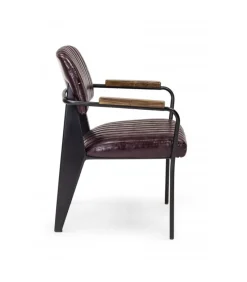 Sedia Con Braccioli Nelly Bordeaux Vintage