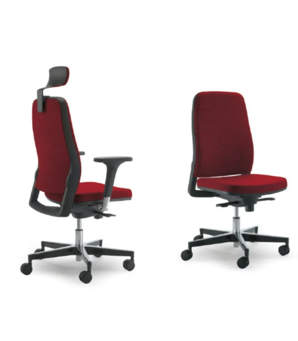 Sedia Con Schienale Imbottito Regolabile Made In Italy