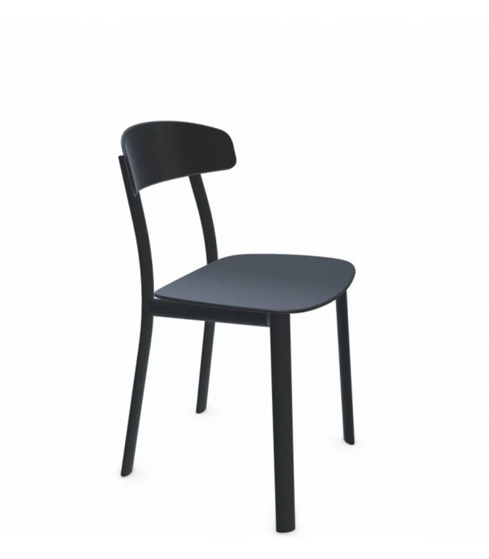 Sedia Con Struttura In Acciaio Verniciato