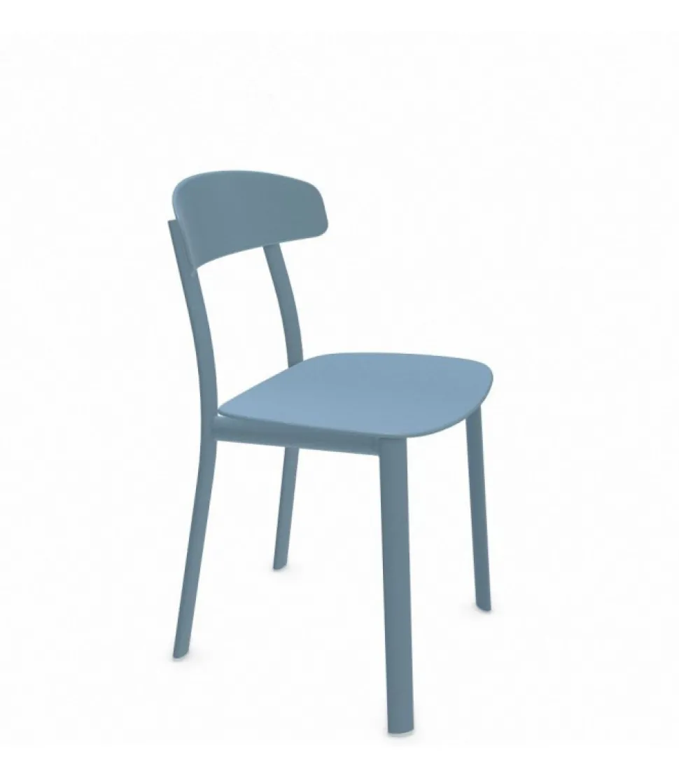 Sedia Con Struttura In Acciaio Verniciato