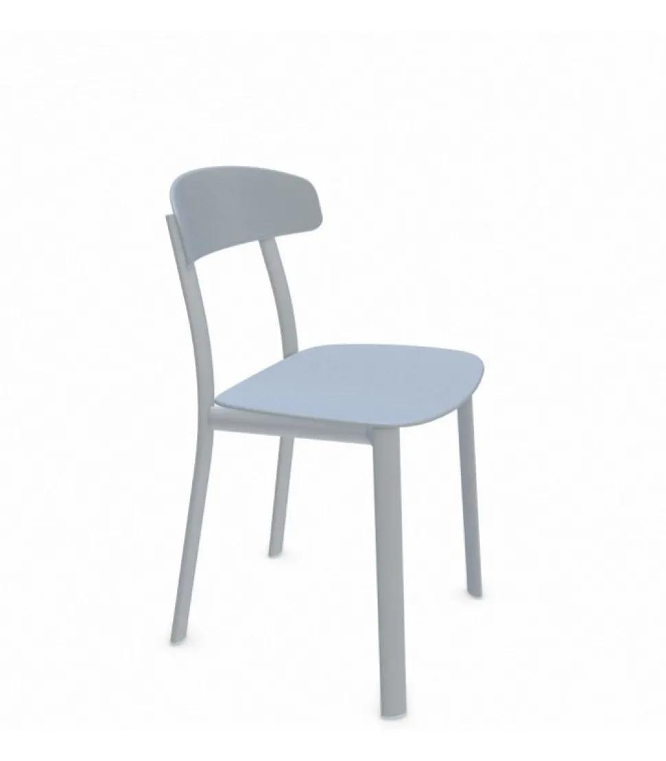 Sedia Con Struttura In Acciaio Verniciato