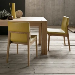 Sedia Design Lula In Rovere Massello, Raffinata Eleganza