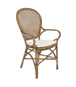 Sedia Edelina Miele Struttura Rattan