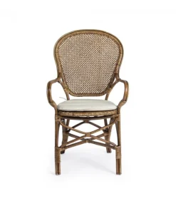 Sedia Edelina Miele Struttura Rattan