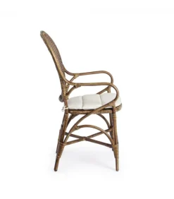 Sedia Edelina Miele Struttura Rattan