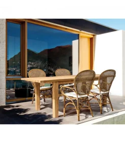 Sedia Edelina Miele Struttura Rattan