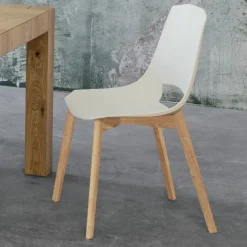 Sedia Eva 5 Con Gambe In Rovere Naturale