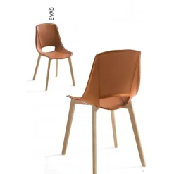 Sedia Eva 5 Con Gambe In Rovere Naturale