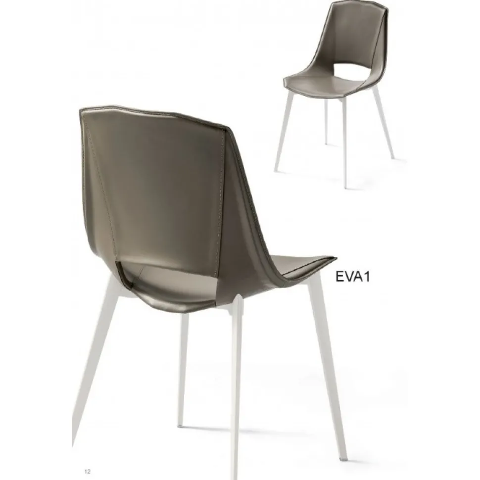 Sedia Eva 1 Con Struttura In Alluminio Verniciato