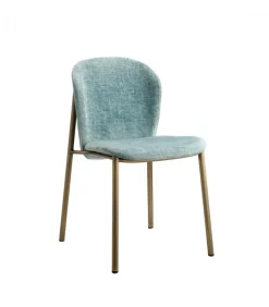 Sedia Finn Di Scab, Imbottita Con Struttura In Tubo Di Acciaio Colorato. Made In Italy.