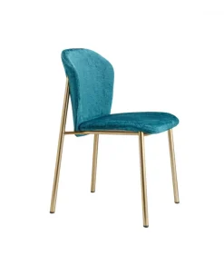 Sedia Finn Di Scab, Imbottita Con Struttura In Tubo Di Acciaio Colorato. Made In Italy.