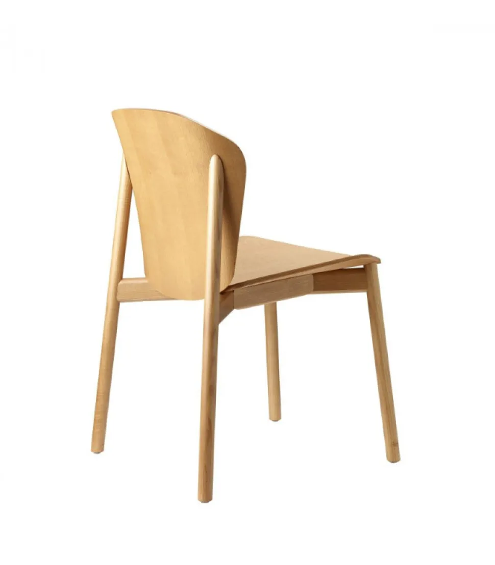 Sedia Finn Interamente Realizzata In Legno Di Faggio O Frassino In Italia Da Scab.