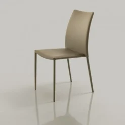 Sedia Imbottita Amy, Interamente Rivestita In Ecopelle O Fibra Di Cuoio