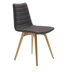 Sedia Imbottita Con Gambe Legno