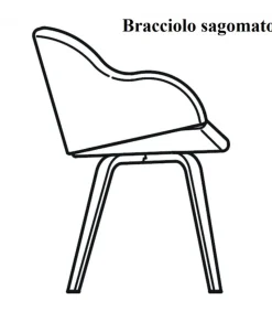 Sedia Imbottita Disponibile Anche Con Schienale In Legno