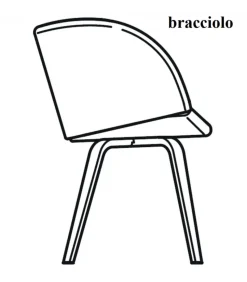 Sedia Imbottita Disponibile Anche Con Schienale In Legno