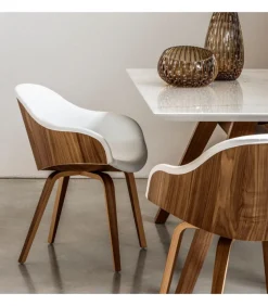 Sedia Imbottita Disponibile Anche Con Schienale In Legno