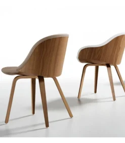 Sedia Imbottita Disponibile Anche Con Schienale In Legno