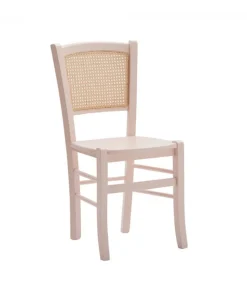 Sedia In Legno Con Schienale In Paglia Di Vienna