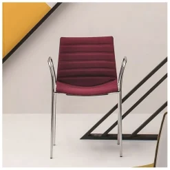 Sedia Kanvas Na Full Imbottita, Contemporanea, Leggera E Impilabile