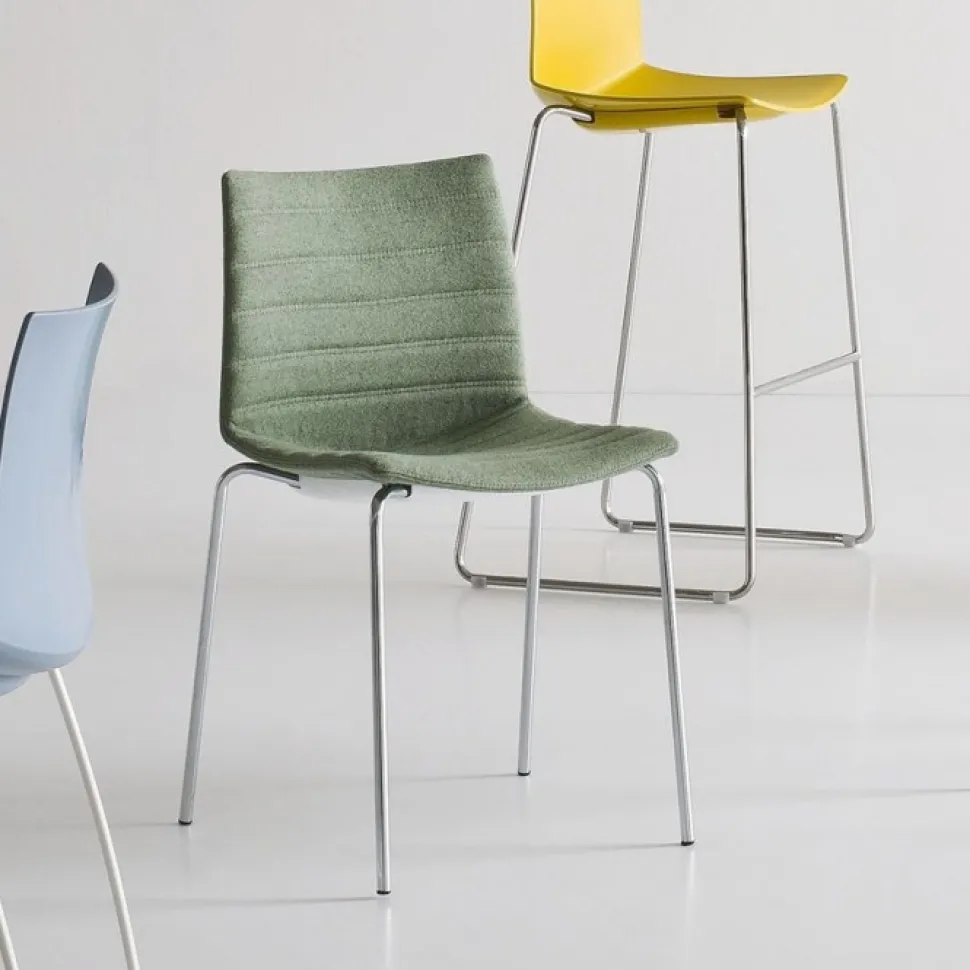 Sedia Kanvas Na Full Imbottita, Contemporanea, Leggera E Impilabile