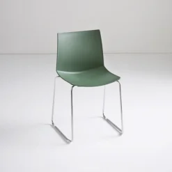 Sedia Kanvas St Struttura A Slitta Cromata O Verniciata