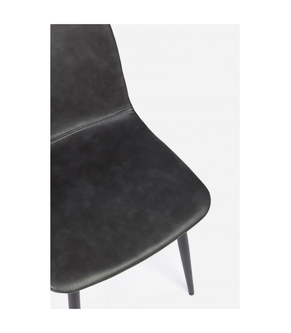 Sedia Kyra Pu Antracite Vintage