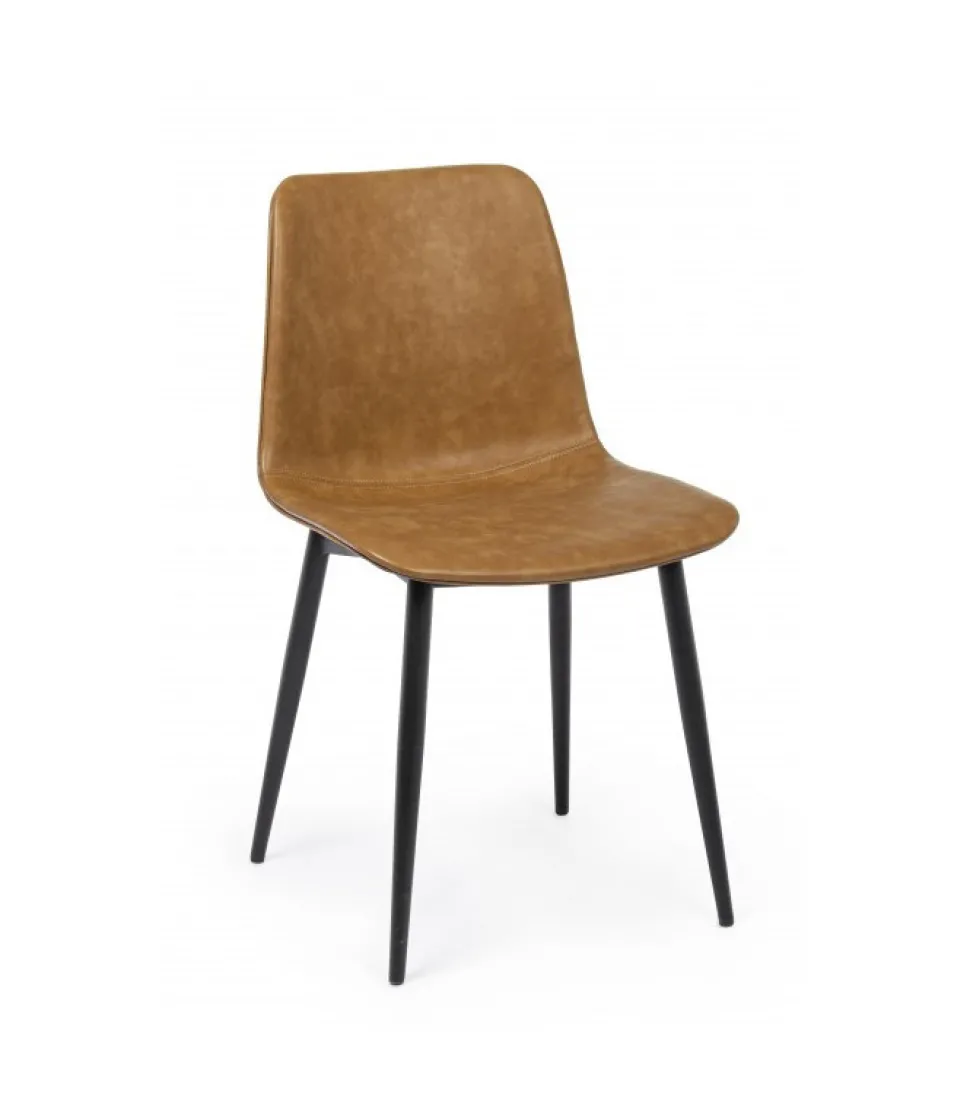 Sedia Kyra Pu Cuoio Vintage