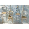 Sedia Legno 737 In Finitura Shabby Chic Sedile Paglia Divienna
