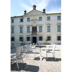 Sedia Liberty In Tecnopolimero E Gambe In Alluminio Anodizzato