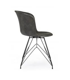 Sedia Loft Pu Antracite Vintage