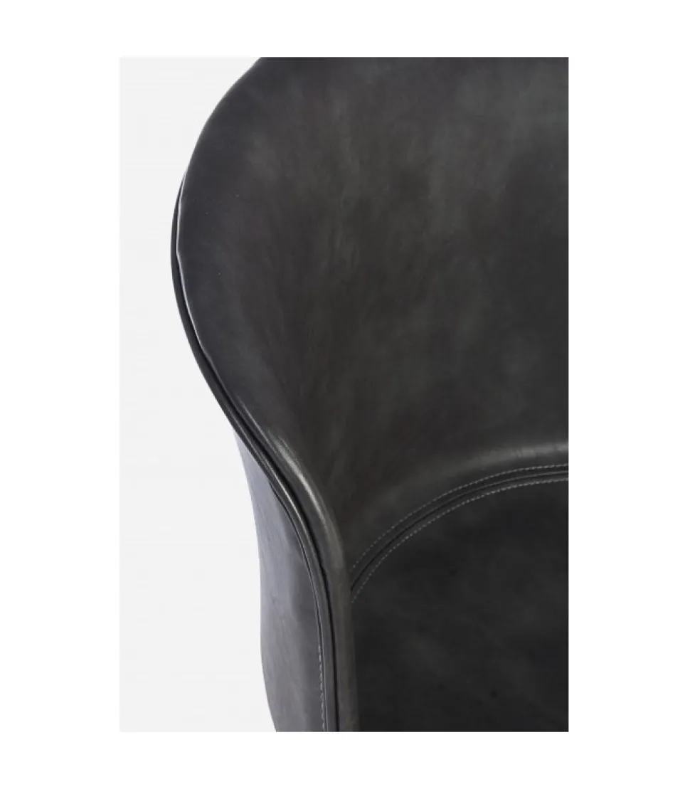 Sedia Loft Pu Antracite Vintage