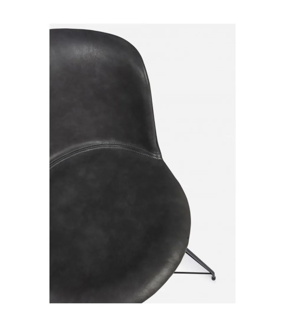 Sedia Loft Pu Antracite Vintage