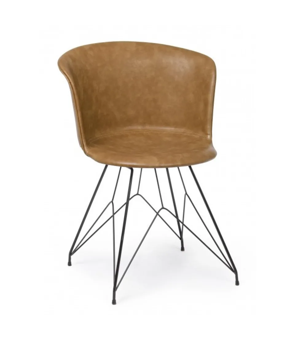 Sedia Loft Pu Cuoio Vintage