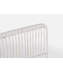 Sedia Lucilla Kibu Bianco Struttura In Rattan