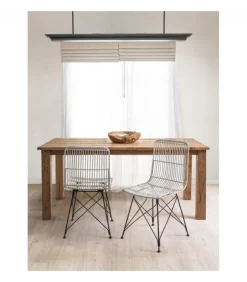 Sedia Lucilla Kibu Bianco Struttura In Rattan