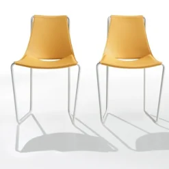 Sedia Metallo E Cuoio Apelle S